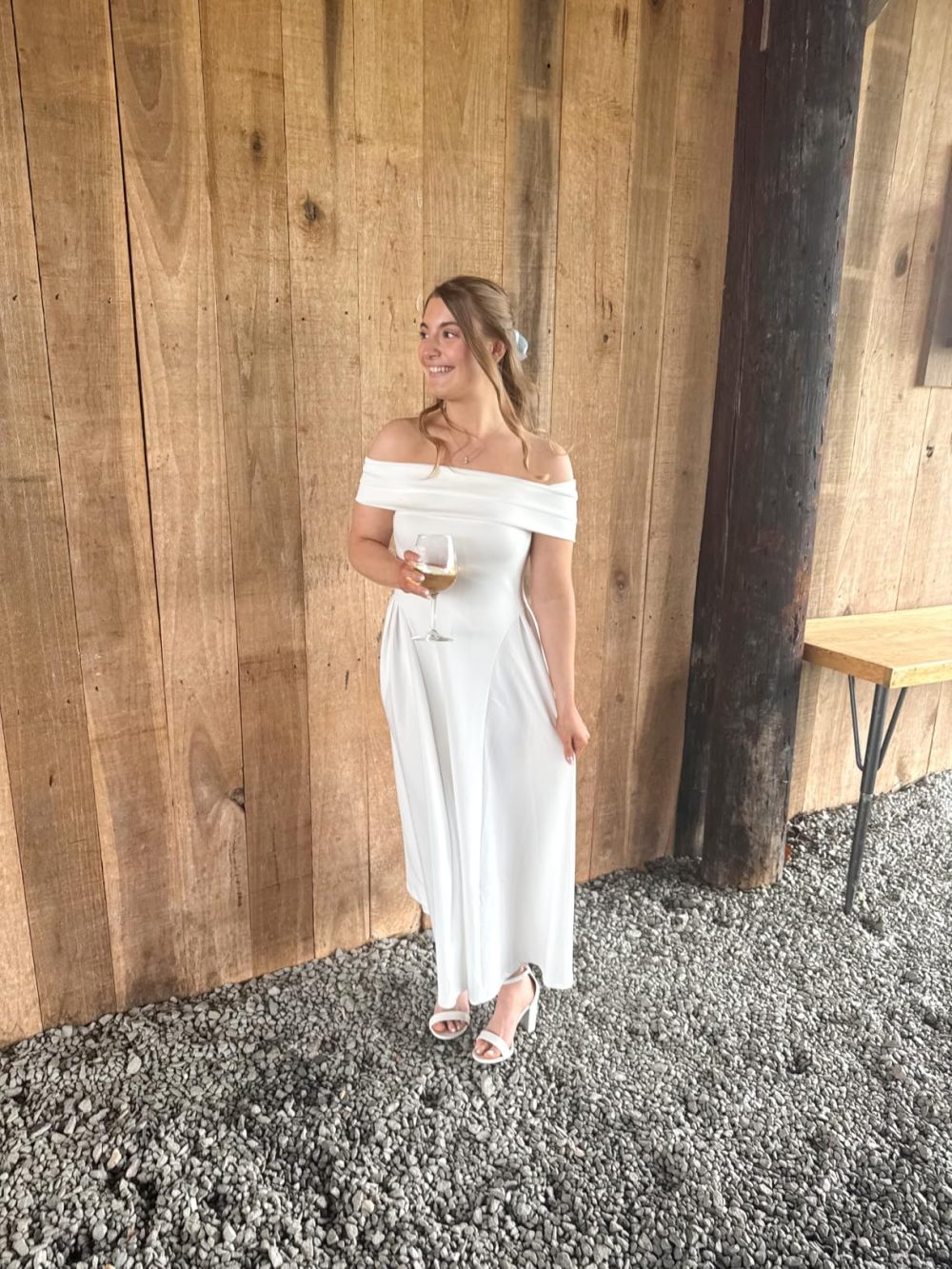 Off-the-Shoulder Midi Dress