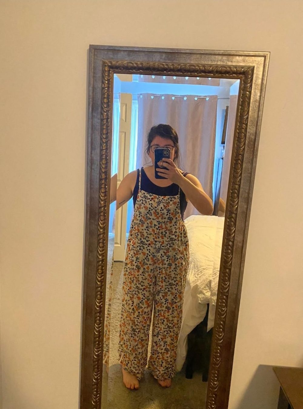 Women's Summer Jumpsuits Boho Wide Leg Overalls Casual Floral Print Rompers Beach Outfits
