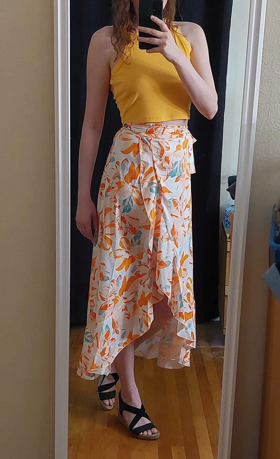 long Wrap skirt outfits