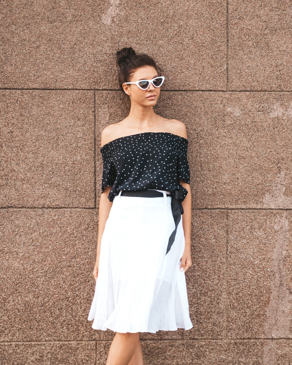 business casual outfits skirt black